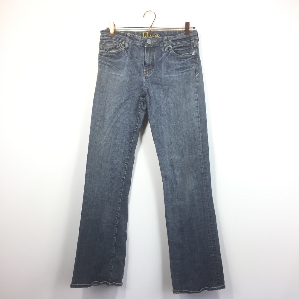 Kut From Kloth 10 Jeans Blue Embroidered Pockets